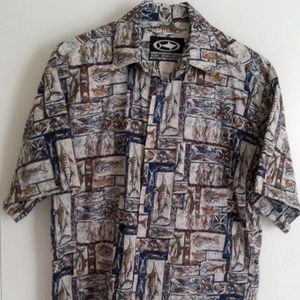 Mako Sportswear Men's Shirt L Fishing Boat Marlin